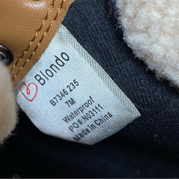 Blondo Devin Waterproof Lace Up Suede Camel Bootie 7M - Picture 11 of 15